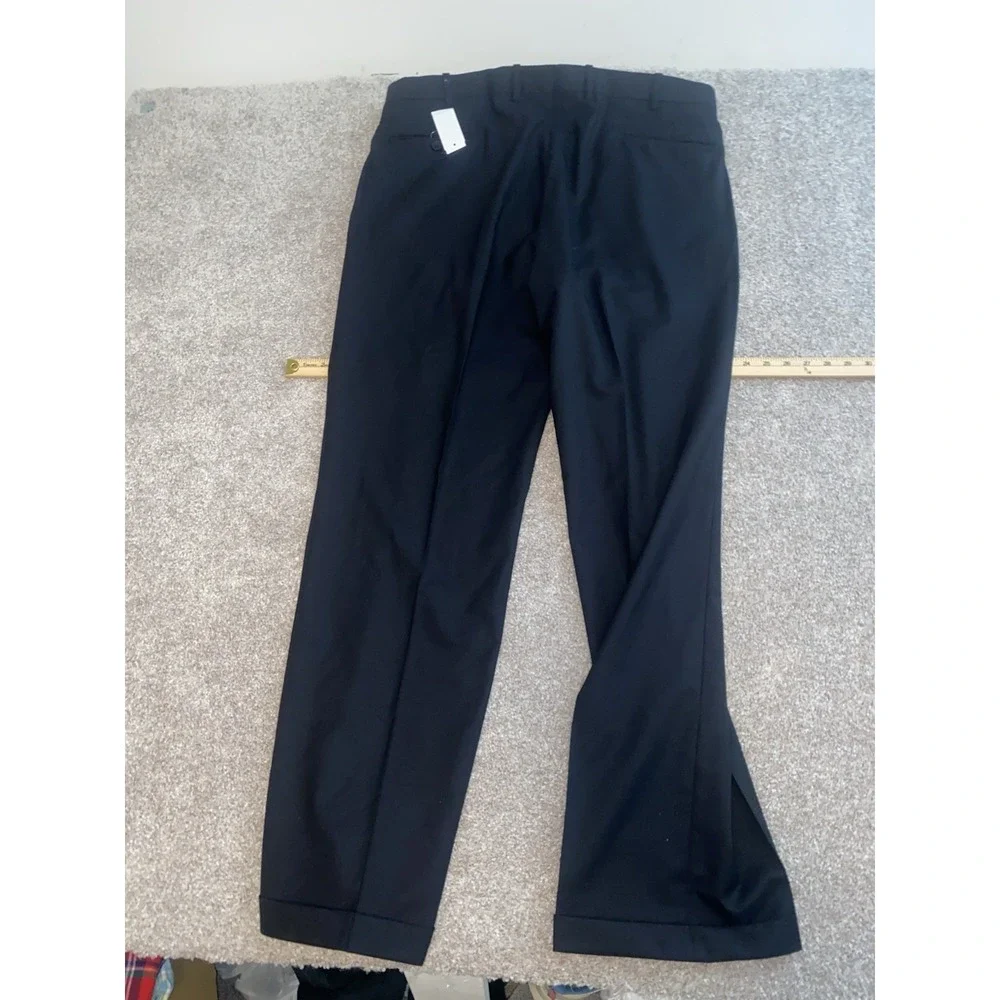 Richards Greenwich Mens Dress Pants 38 (40R) Dark Blue Wool Pleated Trousers NWT